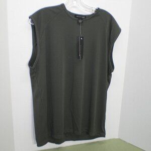 Kenneth Cole Charcoal Gray Sleeveless Shirt, Size Large
